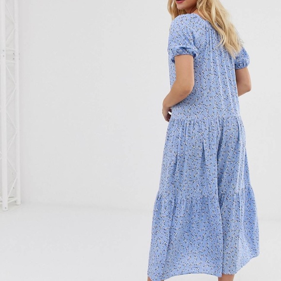 New Look Puff sleeves Floral Maxi Dress - Picture 2 of 9